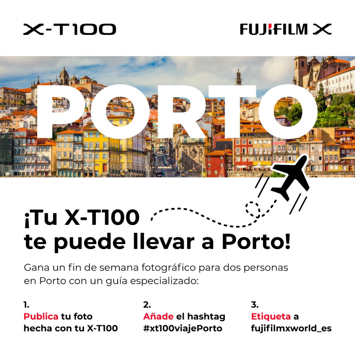 Gana un viaje a Porto con la cámara X-T100 – Bases del concurso